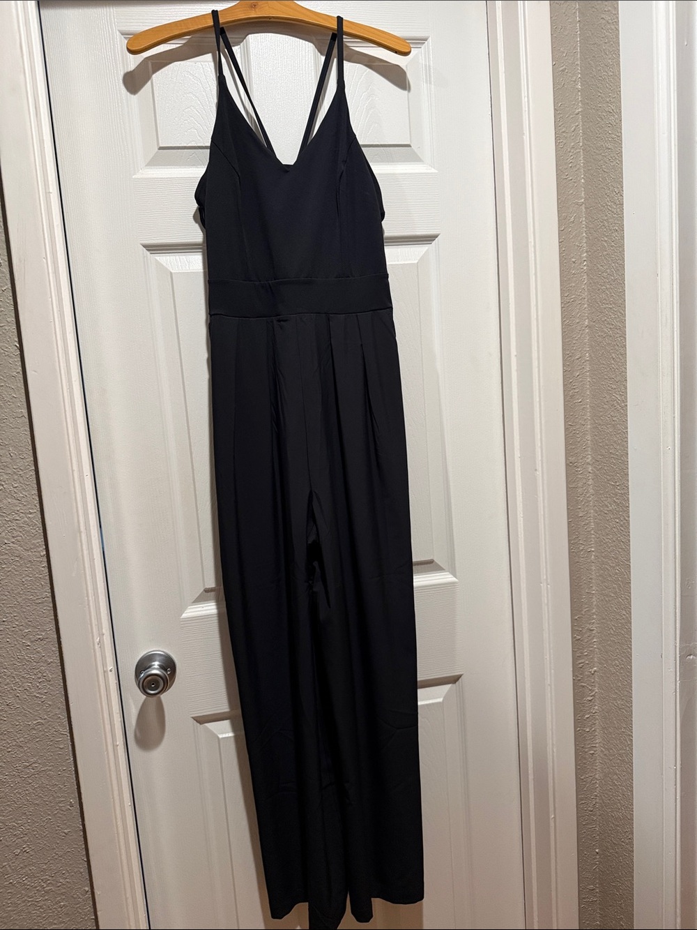 Halara- Women’s Black Jumpsuit with Spaghetti Straps